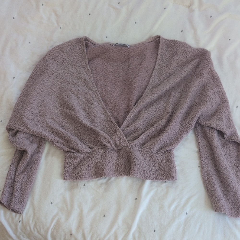 Urban Outfitters Mauve V-Neck Sweater